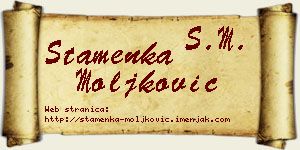 Stamenka Moljković vizit kartica